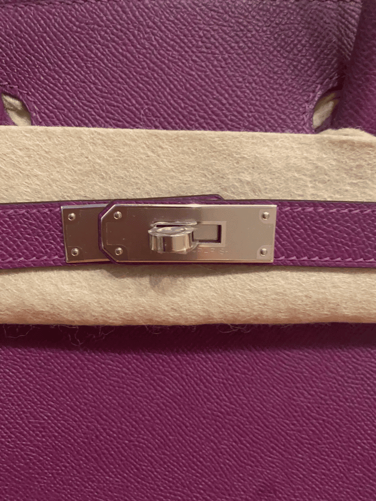 Birkin Bag 30 Anemone Epsom Palladium Hardware