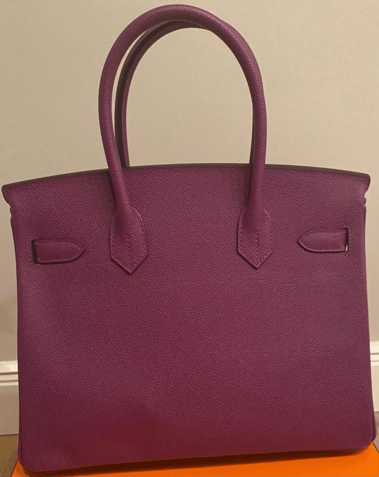Birkin Bag 30 Anemone Epsom Palladium Hardware