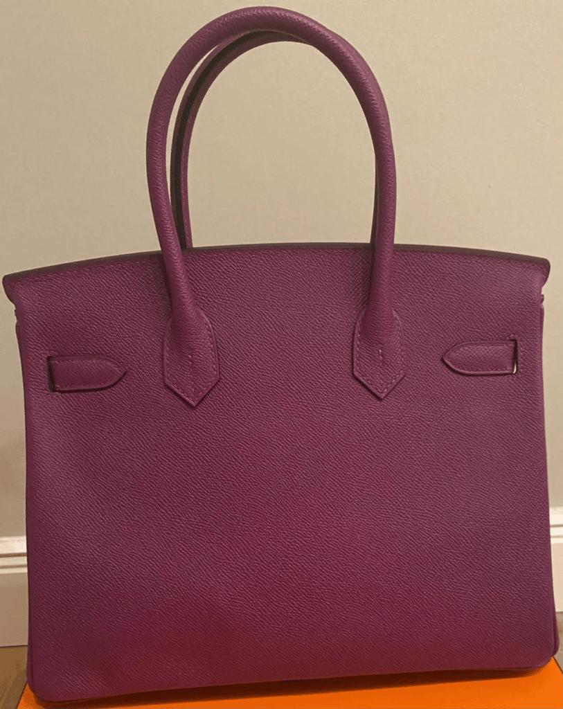 Birkin Bag 30 Anemone Epsom Palladium Hardware