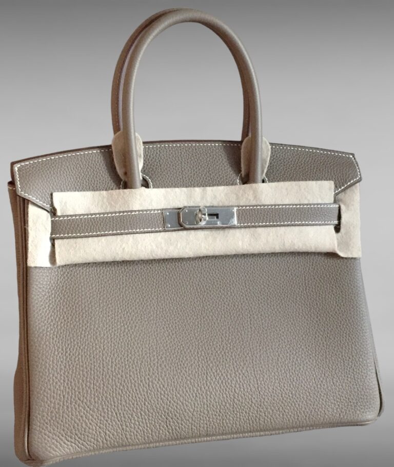 Birkin Bag 30 Etoupe Togo Palladium Hardware