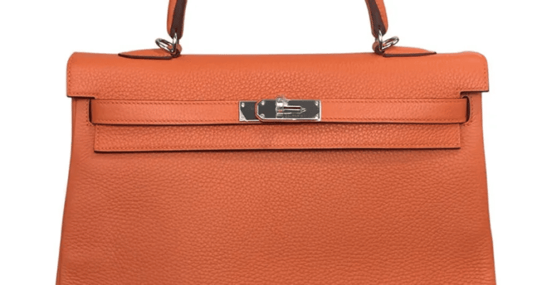 Hermes Kelly Bag 28 Orange Togo Palladium Hardware