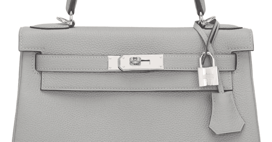 Hermes Kelly 32 Gris Mouette Togo Palladium Hardware