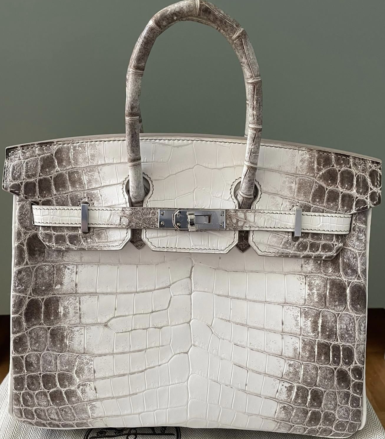 Hermes Hac 50 Birkin Bag Tasche Kroko Porosus Crocodile Gold New Full