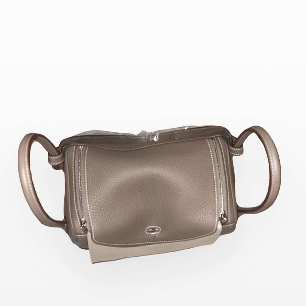 Hermes Lindy 26 Etoupe Taurillon Clémence Palladium Hardware