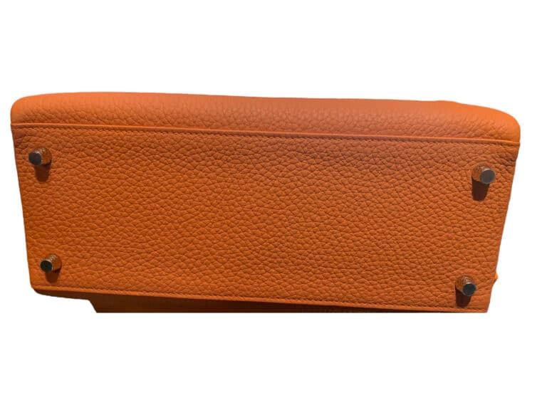 Kelly Bag 28 Orange Togo Gold Hardware