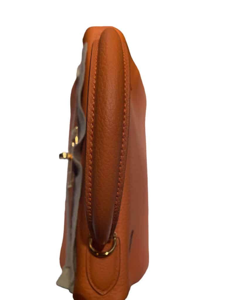 Kelly Bag 28 Orange Togo Gold Hardware