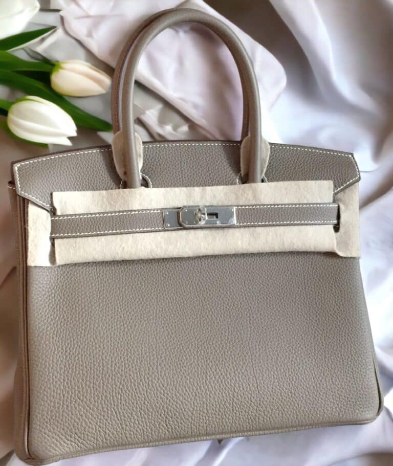 Birkin Bag 30 Etoupe Togo Palladium Hardware