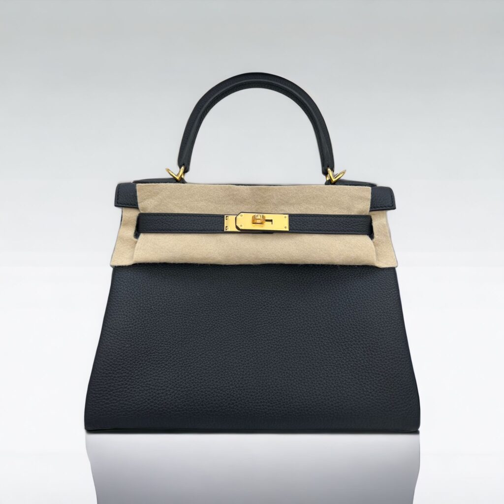 Hermès Kelly Bag 28 Black Togo Gold Hardware