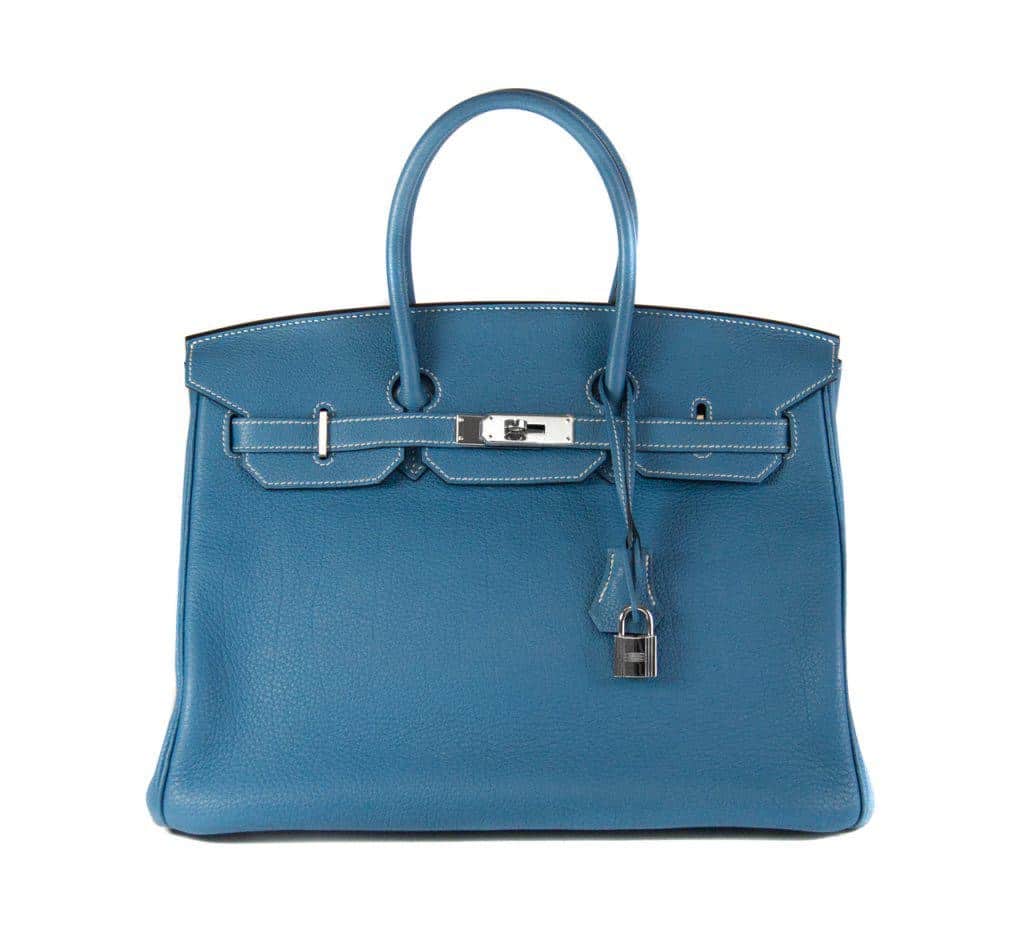 Hermès Birkin Bag 35 Bleu Jean Togo Palladium Hardware