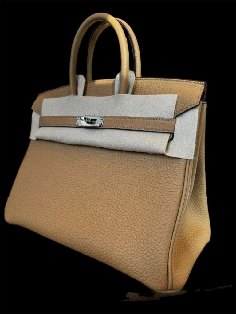Hermès Birkin Bag 25 Biscuit Togo Palladium Hardware