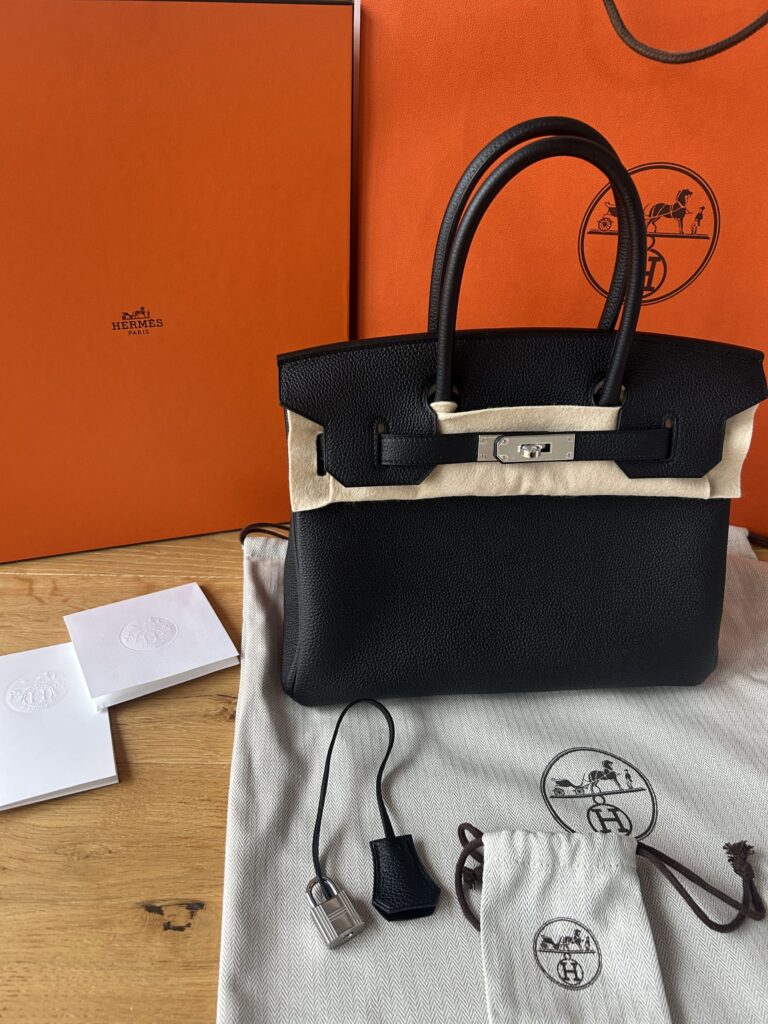 Hermès Birkin 30 Togo Noir Palladium Hardware – Produktfoto 1